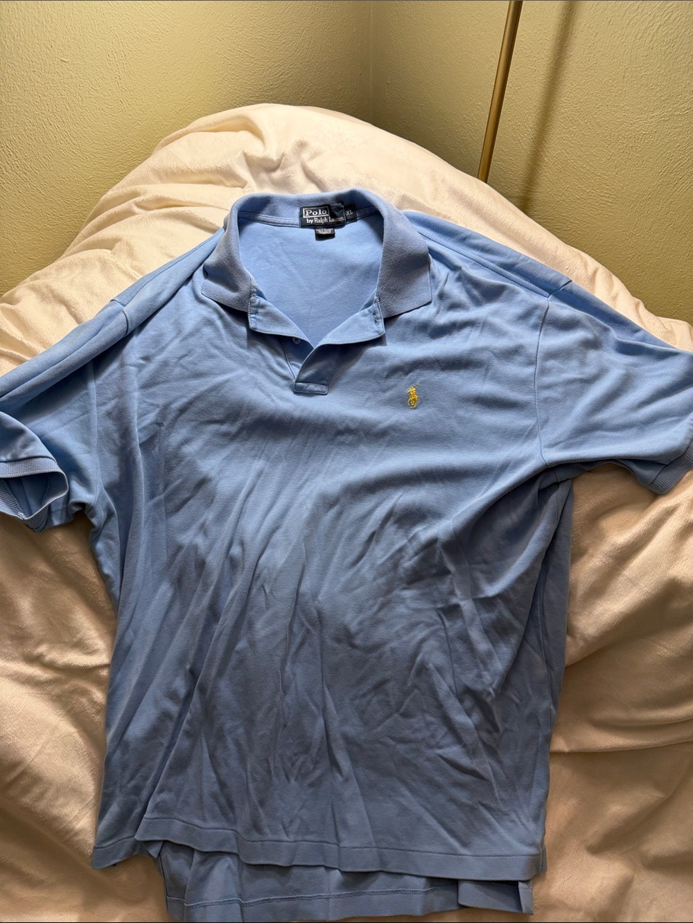 Polo by Ralph Lauren Light Blue Short-Sleeve Polo with Yellow Pony